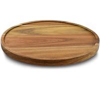 9" Acacia Wood Lazy Susan Organizer Kitchen Turntable for Cabinet Pantry Table Organization