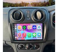 9" Android 14 Car Stereo for Renault Dacia Sandero 2012-2020 Double Din Car Radio GPS Sat Nav Head Unit w/Carplay & Android Auto Bluetooth WiFi SWC Split Screen FM/RDS Mirror Link Backup Camera, 2+32G