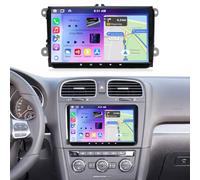 9" Android 15 Car Stereo for VW Golf MK6 2009-2012 2G+64G Double Din | Car Radio with Wireless Carplay Android Auto Bluetooth GPS Navigation WIFI FM RDS Split Screen Mirror Link SWC Backup Camera