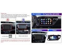 9" Android Double Din Car Stereo with Touchscreen, Steering Wheel Control, Multimedia, Navigation, Plug and Play for Toyota Hilux Pick Up AN120 2015-2020 Accessories