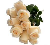 9 Artificial Rose Buds In Silk Fabric For Wedding Decor For Home Styling Floral Design Projects Natural Stem Appearance And Soft Petals(D)