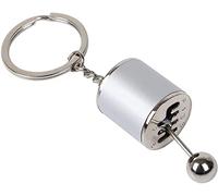 9 Auto Shifter Keychain Alloy Metal Car Keychain, Silver Manual Transmission Racing Tuning Model Man Keychain For Car Accessories Pendant Excellent Creative
