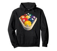 9-Ball Billiard Pool Balls Rack Cool Illustration Gift Pullover Hoodie