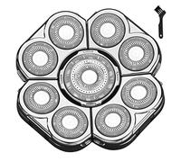 9 Blades Head Shaver Men's Electric Shaver Replacement Heads Universal Replacement Blade Head Electric Razor for men (9D Silvery)