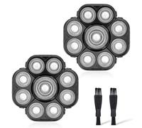 9 Blades Shaver Head - 2 Pack Men's Electric 9D Shaver Replacement Heads Universal Replacement Blade Head Electric Razor for men,black