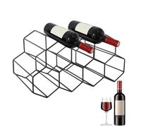 9 Bottle Wine Rack, 3 Tier Wine Rack Countertop | Table Wine Rack,Modern Metal Wine Bottle Holder 9 Bottles for Wine Storage Countertop Wine Bottle
