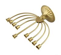 9 Branch Candle Holder Menorah For Hanukkah, Metal Construction With Vintage Design To Enhance Home Or Restaurant Decor During Events(B)