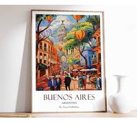 9 Buenos Aires Print Buenos Aires Travel Poster Latin Travel Print Tropical Decor Botanical Prin A4 Poster on Canvas - Wall Art Home Decor Movie Poster Canvas Film Cinema Retro Vintage Cult Classic N