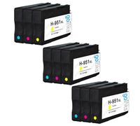 Go Inks 3 C/M/Y Set of 3 Ink Cartridges to replace HP 951 C/M/Y (XL Capacity) Compatible/non-OEM for HP Photosmart Printers (9 Inks)