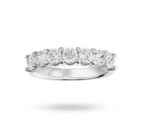 9 Carat White Gold 1.30 Carat Brilliant Cut Under Bezel Half Eternity Ring - Ring Size K