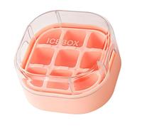 9 Cavities Flexible Ice Cubes, Easy Press and Snap On Storage Lid Maker Tool, Flexible Cube Tray for Cocktails and Drinks, Beverage