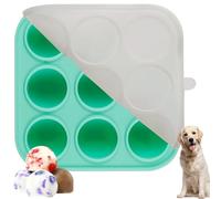 9 Cavities Silicone Dog Treat Mold with Lid for Woof Pupsicle & Power Chewer Pupsicle,Frozen Dog Silicone Molds for Making Refill Popsicle Treats 10-25 lbs & Up (Small with Lid)