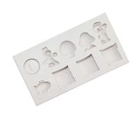 9-Cavity Super Mario Silicone Fondant Mold - Cartoon Chocolate Candy Cookie Gum Paste Mold for Cake Decorating and Chocolate Making