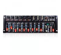9 Channel Mixer 19 inch Rack Mountable 6 Mic or Line 3 Stereo FX and Bluetooth