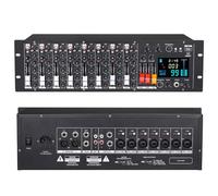 9-Channel Stereo Mixer, Rack Mount Audio Mixer with 24bit Digital Effects Processor, 99 Effects, Phantom Power 48V for Recording Studios
