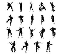 9 Character Dancing Wall Stickers, 1 Dancing Wall Sticker, Personalized Wall Stickers, Game Themed Wall Stickers, Boy's Room Wall Decorations, Home Art Wall Stickers, Self-Adhesive Decals