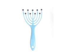 9-Claw Scalp Massager for Head Relaxation, Hair Growth Stimulator & Stress Relief - Portable Handheld Head Scratcher with Rolling Balls for Improved Blood Circulation (Blue)