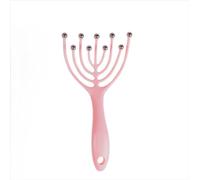 9-Claw Scalp Massager for Head Relaxation, Hair Growth Stimulator & Stress Relief - Portable Handheld Head Scratcher with Rolling Balls for Improved Blood Circulation (Pink)