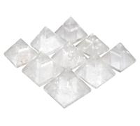 9 Clear Quartz Gemstone Mini Pyramids Crystal Healing Reiki Feng Shui Gift Home Wellness Bagua