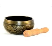 9 cm Tibetan Meditation Singing Bowl with Cushion and Stürmer.