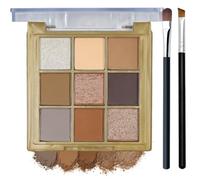 9-Color Eyeshadow Palette - Matte & Shimmer Neutrals in Silver, Champagne, Rose Gold & Coffee Brown - Long-Lasting Waterproof Eye Makeup for Smoky & Daily Looks