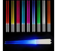 9 Color Led Chopsticks, Lightsaber Chopsticks Light Up, Chopsticks Reusable, Light Saber Chop Sticks for Kitchen Dinner Party Sushi Cutlery