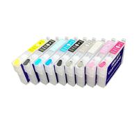 9 Color Set Refillable Ink Cartridges Compatible With Stylus Photo R2880 Models T0961 T0962 T0963 T0964 T0965 T0966 T0967 T0968 T0969