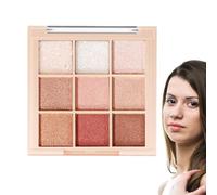 9 Colors Eye Shadow Palette - Intense Pigment Sparkles, Professional Shimmer Matte Glitter Makeup Pallete, Waterproof Smudge-Proof Formula | Elegant Nude & Bold Tones For Clubbing, Bar, And Travel