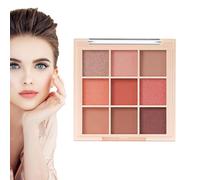 9 Colors Eye Shadow Palette - Intense Pigment Sparkles, Professional Shimmer Matte Glitter Makeup Pallete, Waterproof Smudge-Proof Formula | Elegant Nude & Bold Tones For Clubbing, Bar, And Travel
