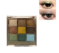 9 Colors Eyeshadow Palette Luxury Pearlescent Eye Shadow Flash Makeup Highly Pigmented & Blendable Lasting Waterproof Eye Makeup No Raise Dust(06#)
