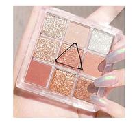 9 Colors Smokey Eyeshadow Palette, Transparent Toned Matte Glitter Eye Shadow Palette Makeup Long Lasting Waterproof Eyeshadow Palette for Girls and Women