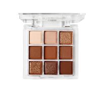 9 Colours Eyeshadow Palette, Eye Shadow Palette with Matte & Shimmer Blendable Shades Make-Up Palettes Set for Day &Night Eye Make-Up, Long-Lasting Waterproof Eye Shadow Pallets for (Brown)