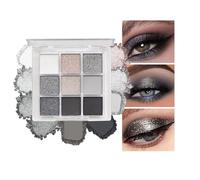 9 Colours Eyeshadow Palette, Eye Shadow Palette with Matte & Shimmer Blendable Shades Make-Up Palettes Set for Day &Night Eye Make-Up, Long-Lasting Waterproof Eye Shadow Pallets for (Black)