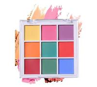 9 Colours Nail Color Powder Palette,Chrome Nail Powder,Na-Il Pow-Der,Pink Blue Yellow Green Red Purple Na-Il Art Palette,Diy Color-Adjustable Neon Colour Powder For Nai-Ls Design,Smooth Fine Texture