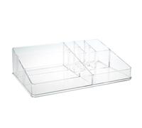 9 Compartment Cosmetics Organiser, Clear
