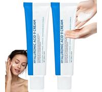9 Complex Hyaluronic Acid & Vitamin B5 Face Cream - Deep Hydration Daily Moisturiser for Dry & Sensitive Skin - Brightening, Soothing & Nourishing Formula 50g * 2