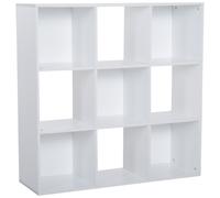 HOMCOM 9 Cube Medium Height Storage Unit Bookshelf White, White