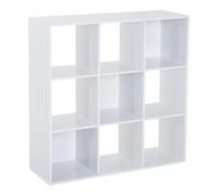 9 Cube Storage Unit Cabinet Bookcase Display Organiser Shelves Chipboard - White