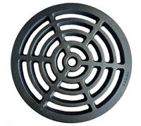 9" Diameter 229mm 10mm 3/8" Thick Round Dished Circular Cast Iron Gully Grid/Grate Heavy Duty Drain Cover Black Satin Finish.