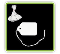 9 DIGITAL 100 White Strung Tickets 46 x 30 mm Price Tags String Swing Labels 46mm x 30mm