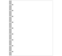 9-Disc Discbound Blank Refill Paper, Classic Size Discbound Pre-punched Happy Planners Insert, 100Sheets/200Pages Loose-Leaf Blank Paper, 100gsm White Paper, 7" x 9.25"