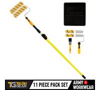 9" Emulsion & Gloss Paint Roller & Mini Set Kit With Brush & Tray Extension Pole