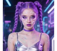 9 Face Laser Lightning Tattoo Stickers, Waterproof And Sweat-Proof, Temporary Tattoo Stickers For Holiday Parties, Suitable For Makeup Parties, Halloween, And Role-Playing.