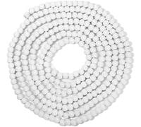 9 Feet Boho Vintage White Wooden Bead Decorative Christmas Tree Garland