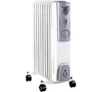 9 Fin 2Kw Oil Filled Radiator, White