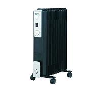 9 Fin Black Oil Filled Electric Heater for Home Plug-in Heater Marco Paul Black One Size