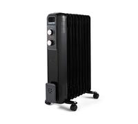 9 Fin Oil Filled Radiator 2000W Electric Heater Geepas Black One Size