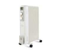 Geepas Oil Filled Radiator Heater, 2000W - Energy Efficient Electric Heater - 3 Power Settings, Adjustable Temperature/Thermostat, Safety Cut off - Low Running Cost - 2 Year Warranty, 9 Fins, White