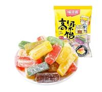 9-Flavor fruit Gummies,Pastries,Desserts,Strawberry, Coconut, Original,Corn,Hawthorn,Green Apple,Blueberry, Durian,Casual Foods,Sweets,Fudge,Delicious Chinese Snack Gifts (500g)