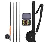9' Fly Fishing Rod and Reel Combo with Carry Bag 20 Flies Complete Starter Package Fly Fishing Kit for Beginners